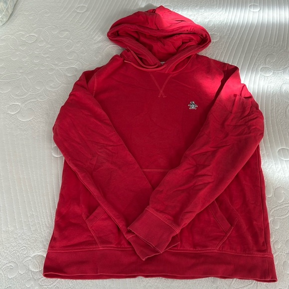 Penguin red men’s med hoodie - Picture 1 of 4